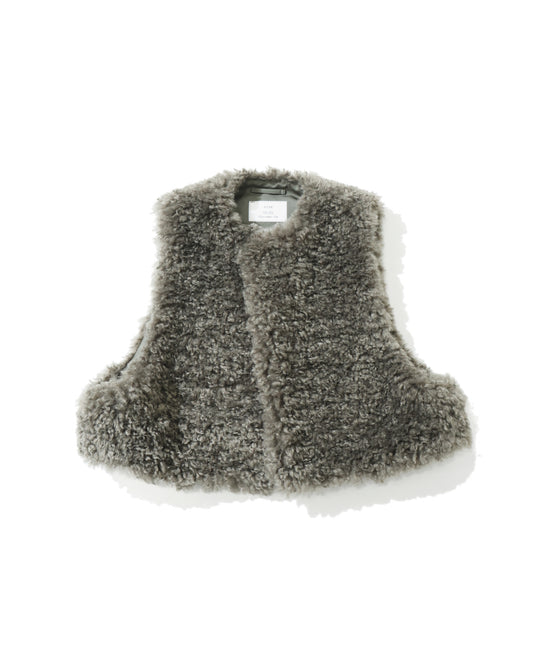 FAUX SHEARLING CROPPED VEST 17524