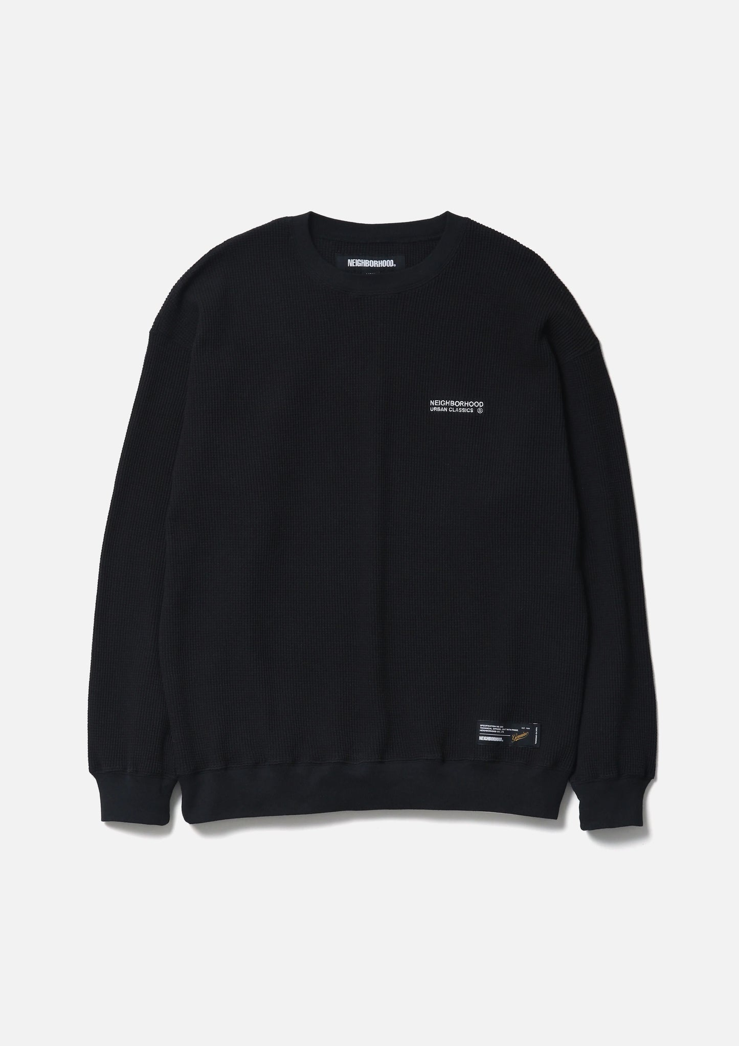 WAFFLE FABRIC CREWNECK LS-1