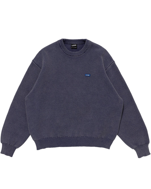 WAFFLE KNIT CREW