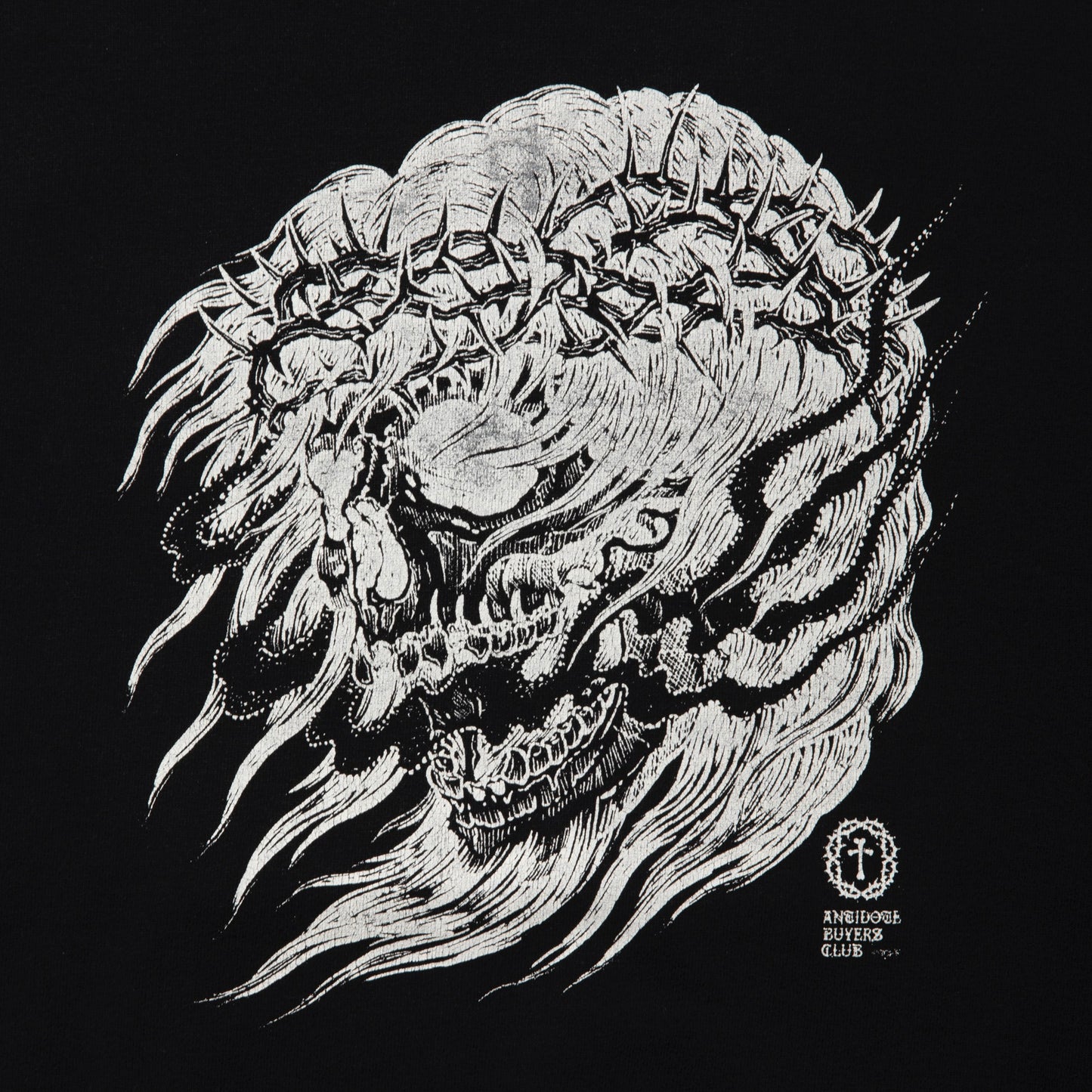 Fade Wash Sweat Parka (Skull Jesus)