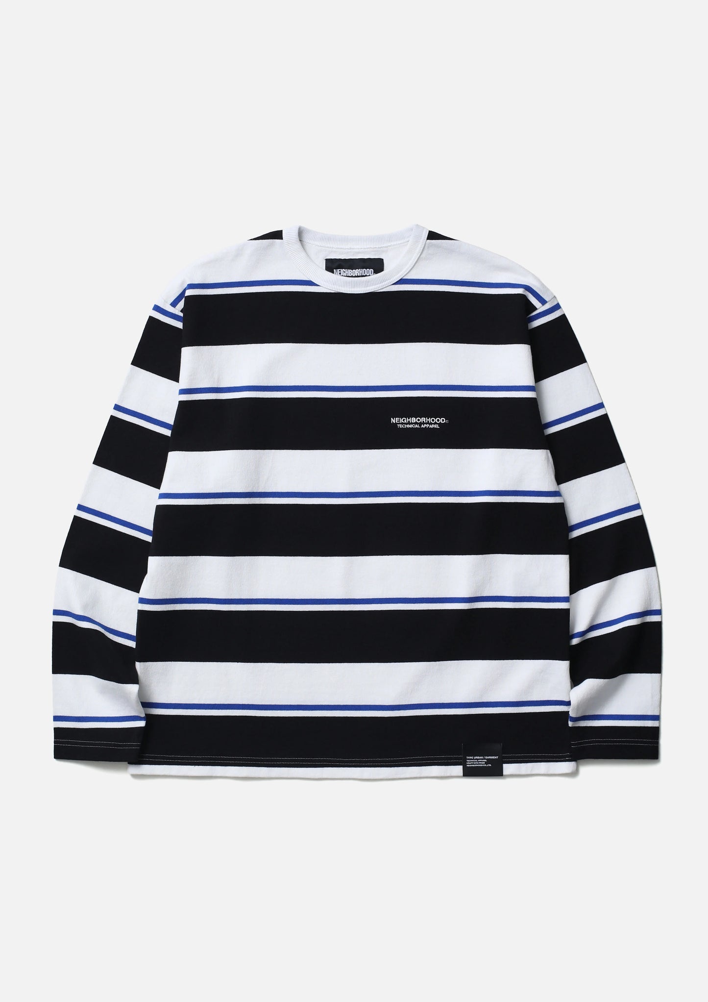 BORDER CREW NECK LS