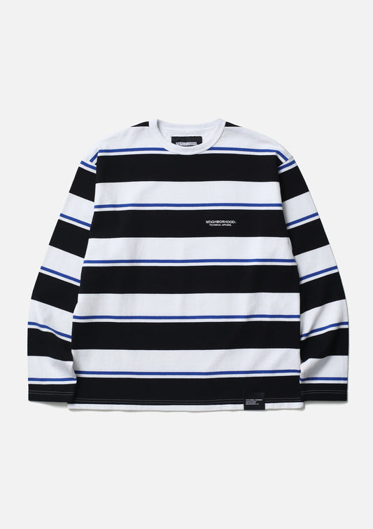 BORDER CREW NECK LS