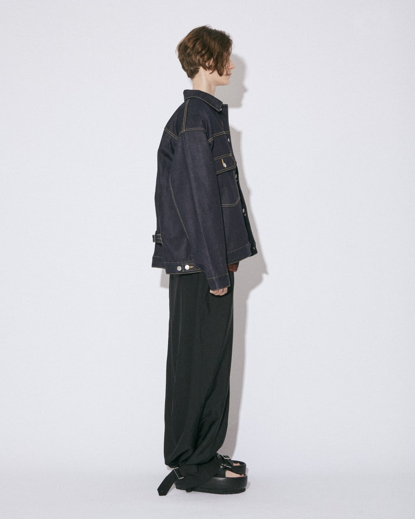 selvedge denim square big blouson