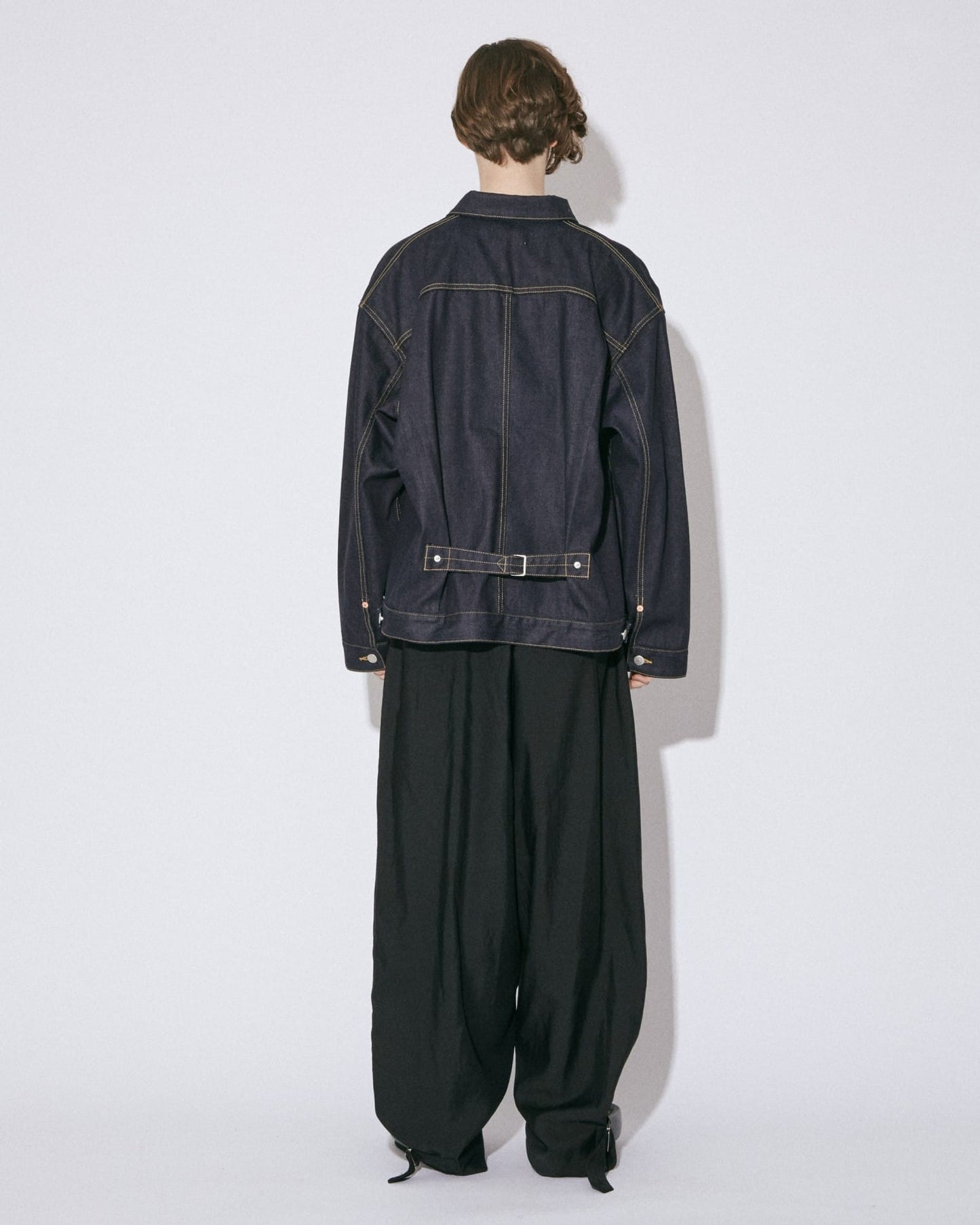 selvedge denim square big blouson