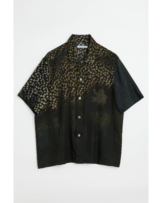 BOX SHIRT SHORTSLEEVE DARK FLOWER PRINT