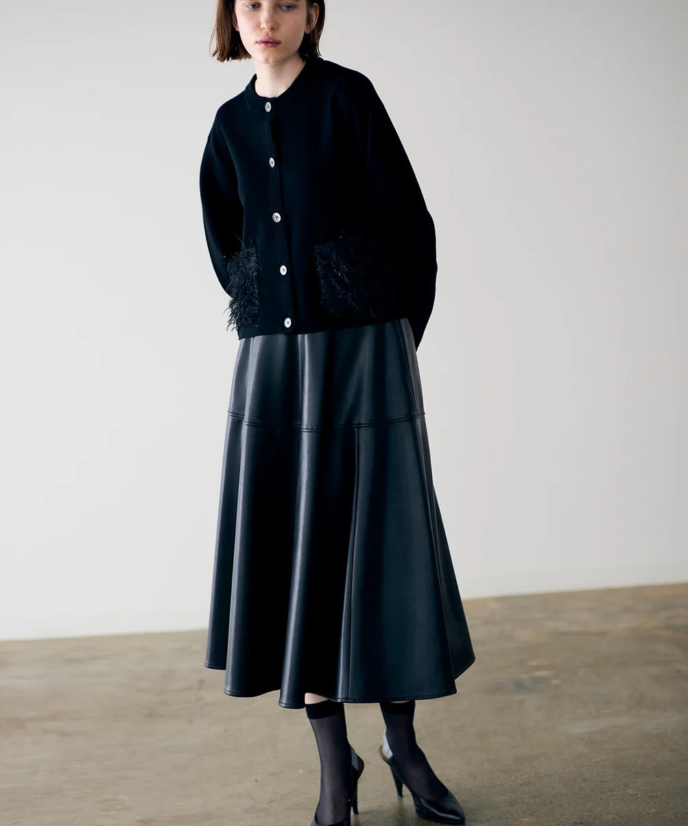 sheer fringe cocoon cardigan