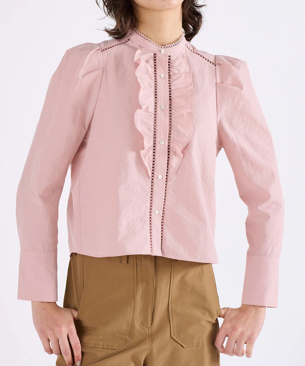 modern sleeve jabot blouse