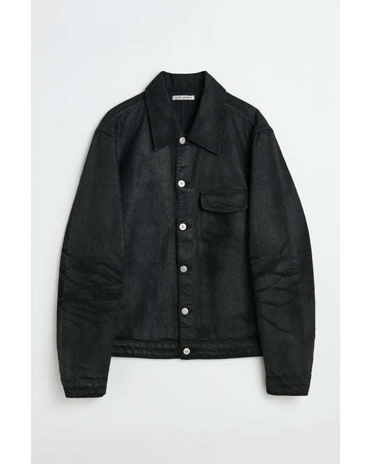 REBIRTH JACKET WAXED BLACK DENIM