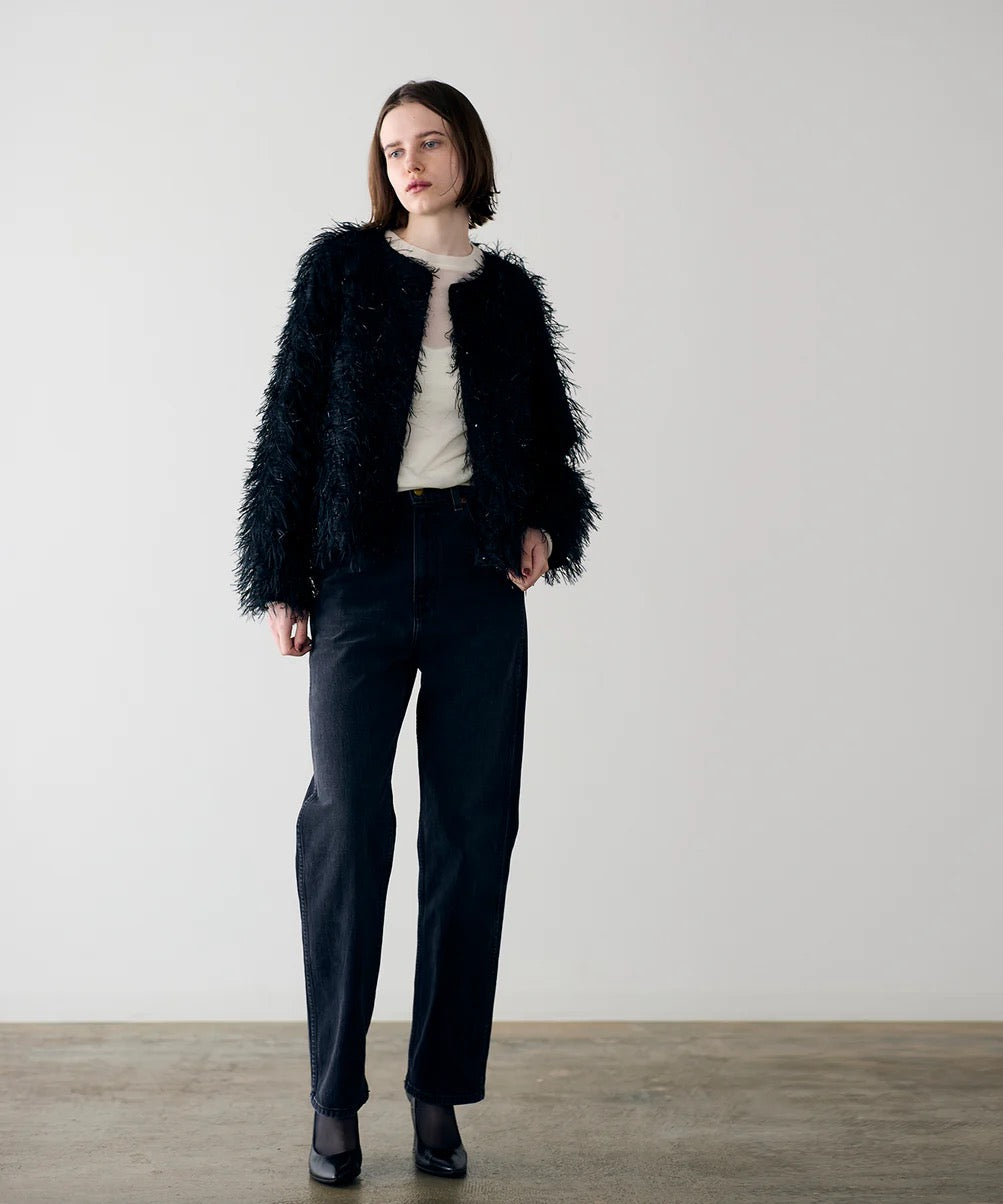 sheer fringe jacket