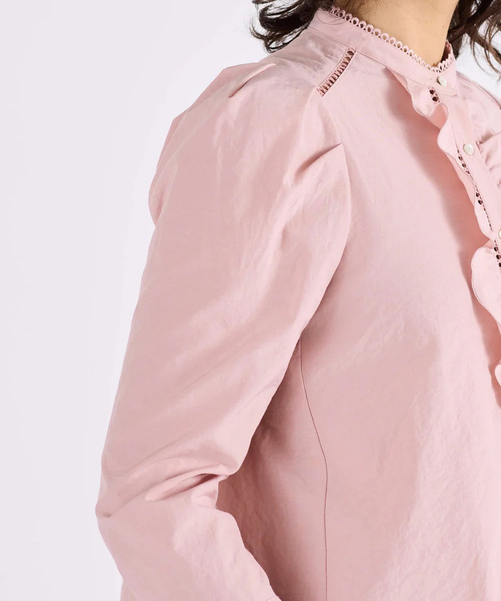 modern sleeve jabot blouse