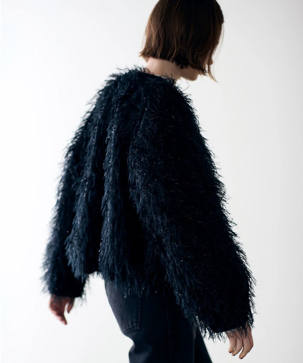 sheer fringe jacket