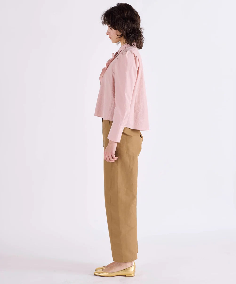 modern sleeve jabot blouse