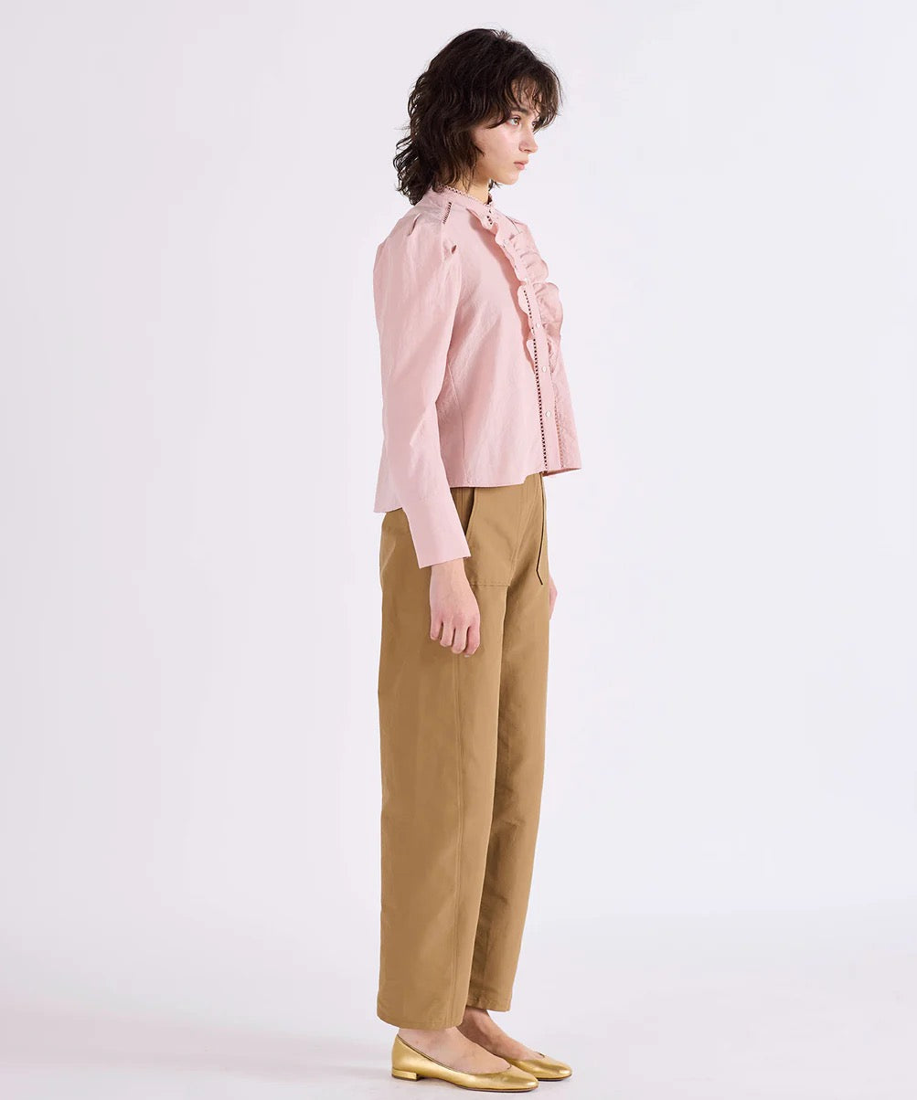 modern sleeve jabot blouse