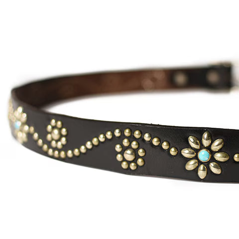 BELT #125 1.25 TURQUOISE WITH END