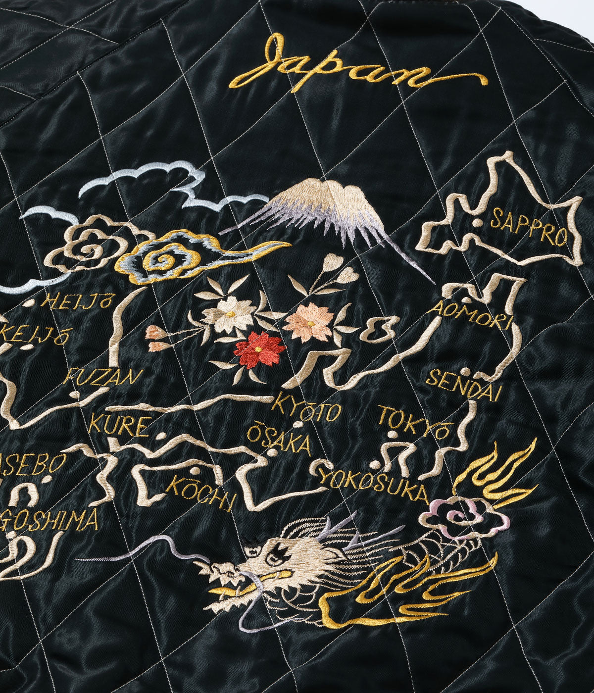 Mid 1950s Style Velveteen Souvenir Jacket “ROARING TIGER” × “JAPAN MAP”TT15792-128