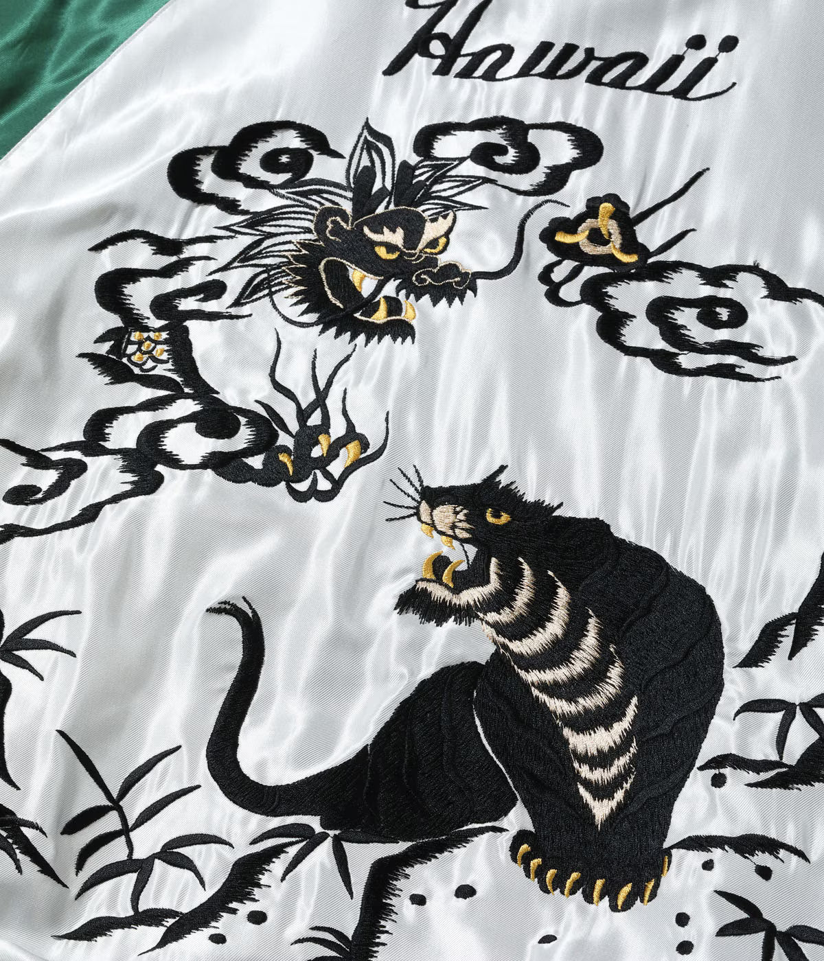 Late 1950s Style Acetate Souvenir Jacket “HAWAII MAP” × “DRAGON & TIGER” TT15877-128