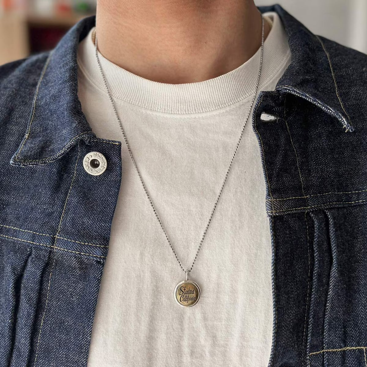 Button Works / SD 925 Silver Button Necklace