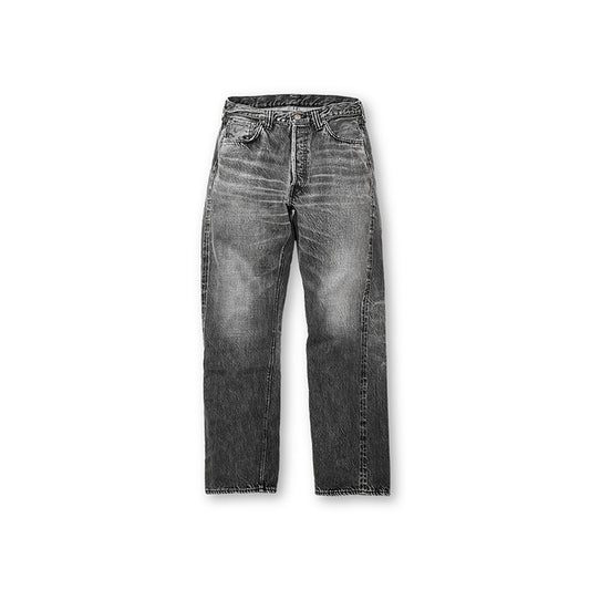 1101BKHW Straight Black Denim Dartford 13.7oz (Used Wash)