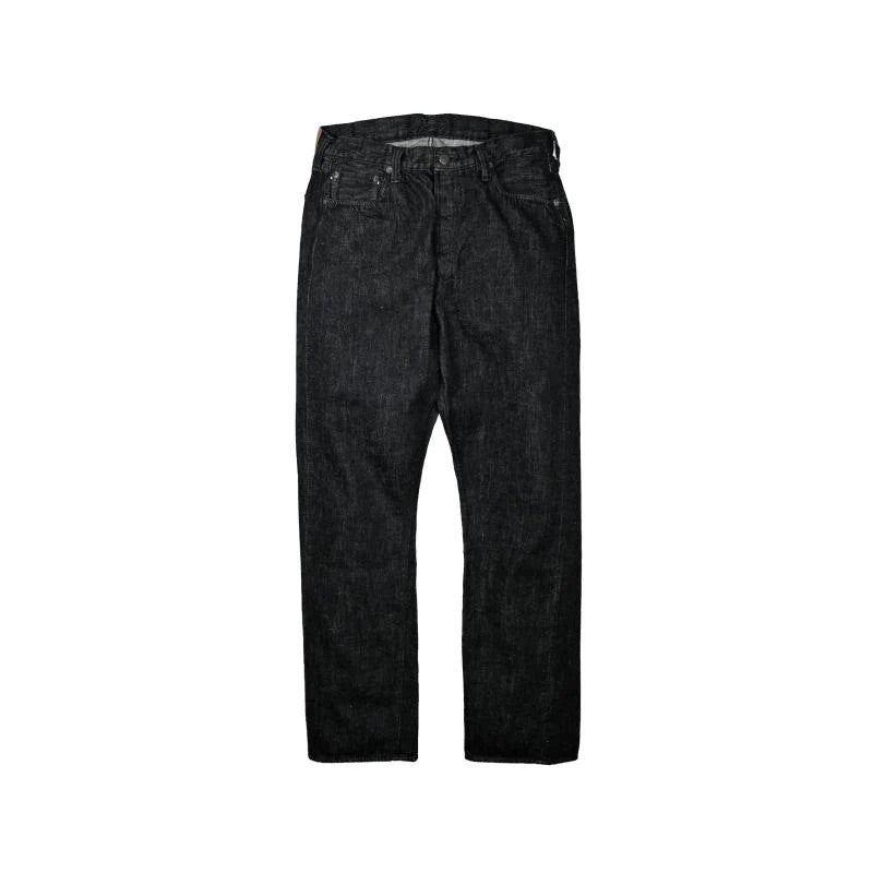 1101BKSS Straight Black Selvedge Denim 11.5oz (Super Smooth) (One Wash)
