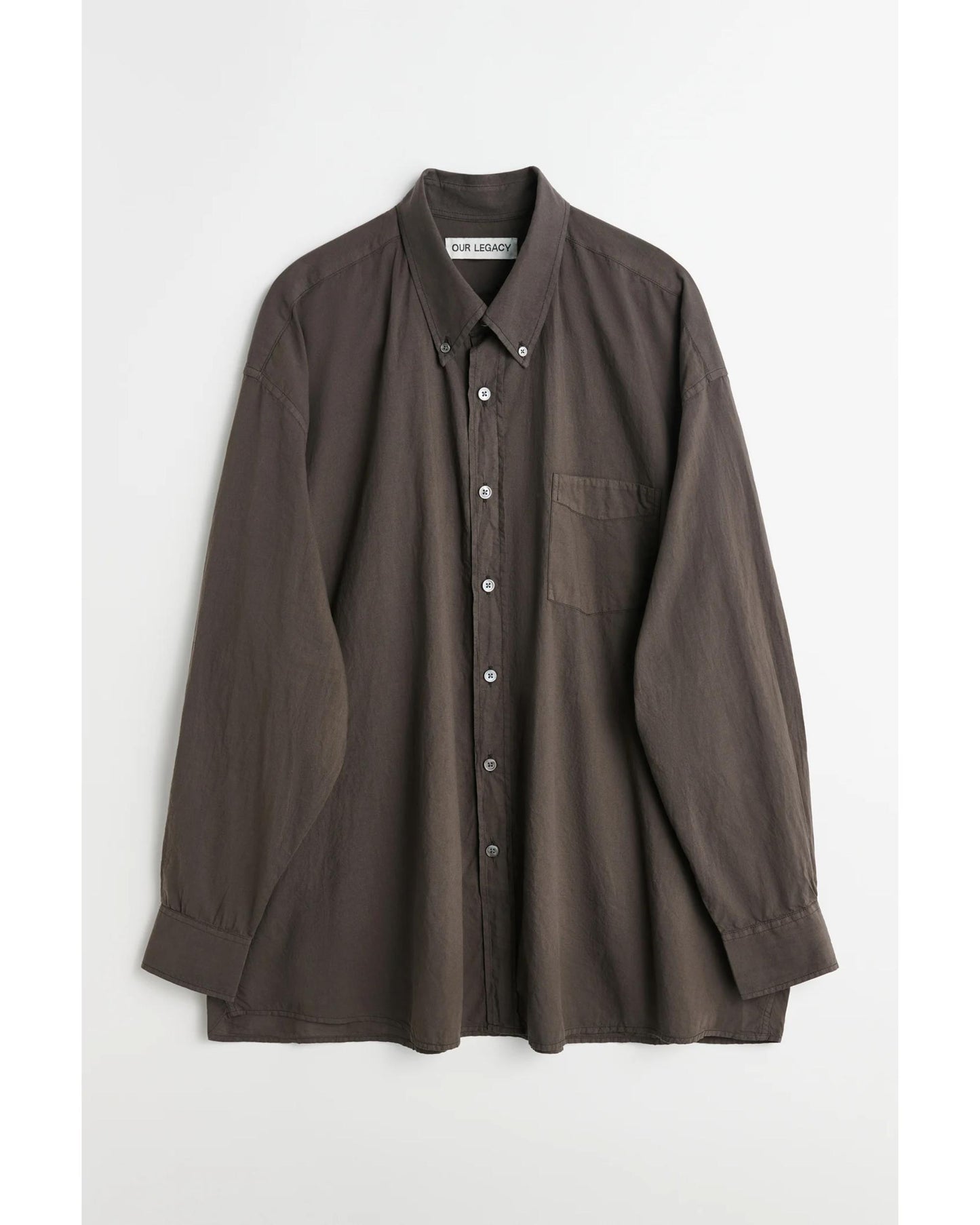 BORROWED BD SHIRT Faded Brown Cotton Voile