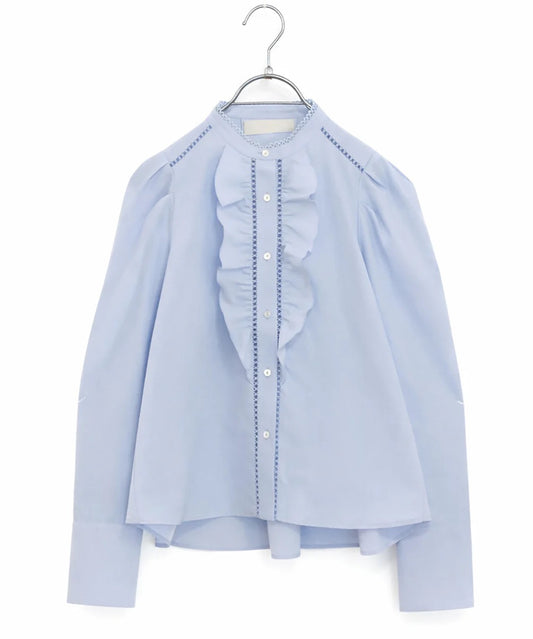 modern sleeve jabot blouse