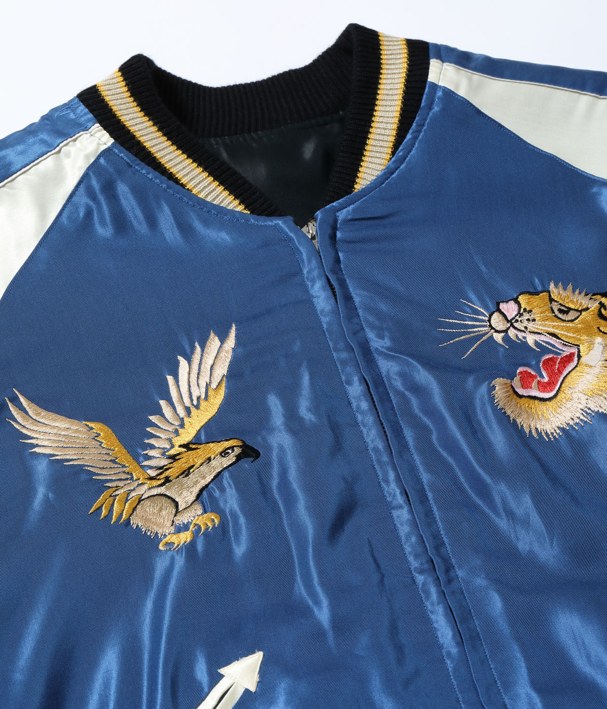 Mid 1950s Style Acetate Souvenir Jacket “WHITE TIGER” × “GOLD DRAGON”TT15790-119