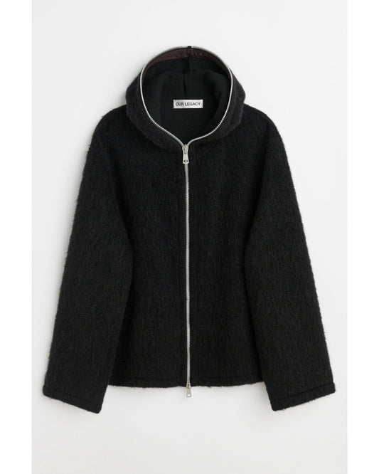 FULL ZIP HOOD  BLACK