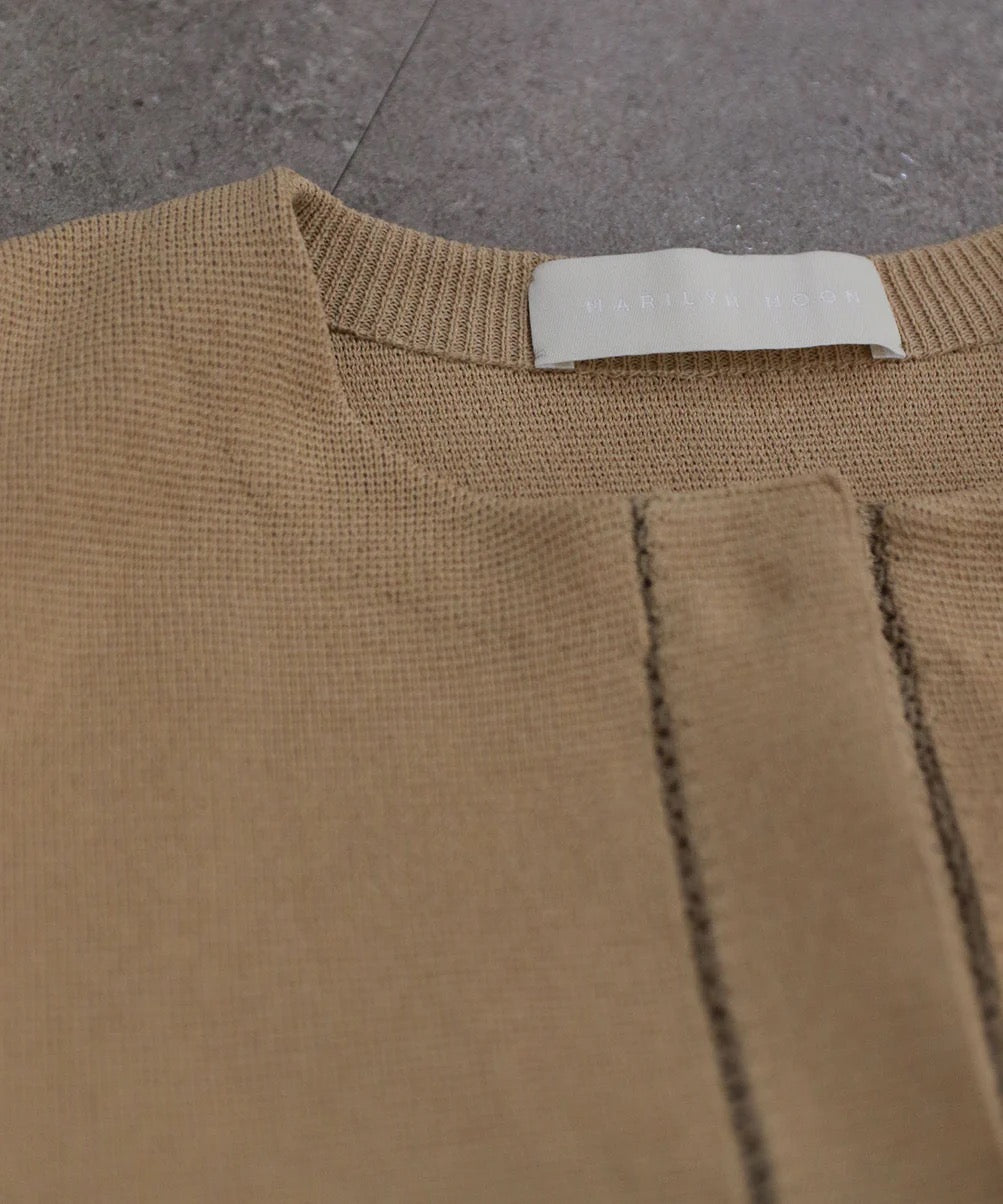 paper knit embroidery peplum jacket