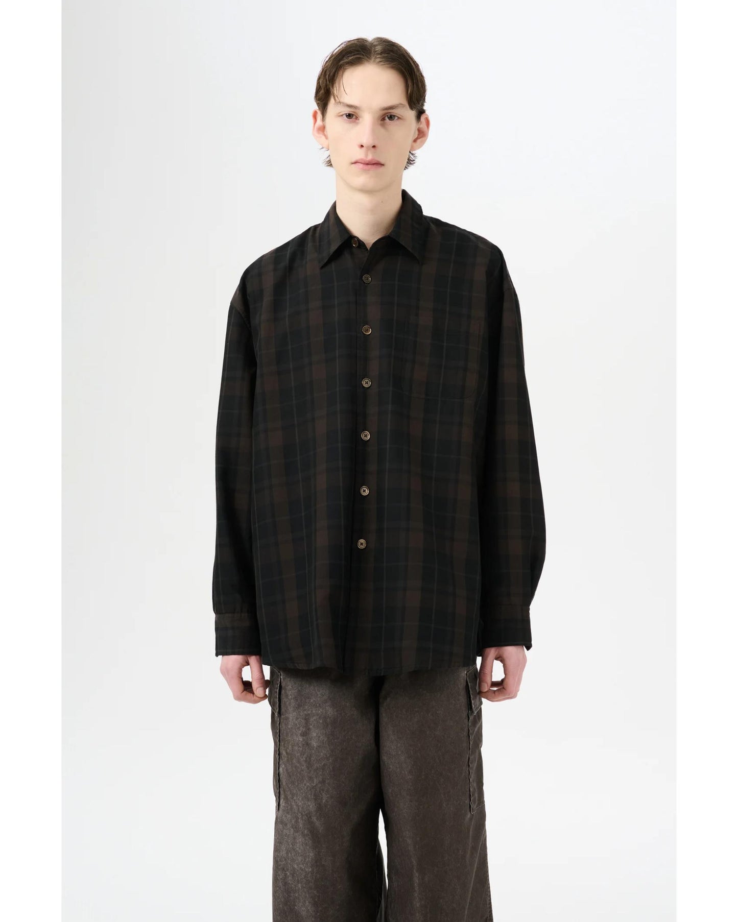BORROWED SHIRT Black Sheer Shadow