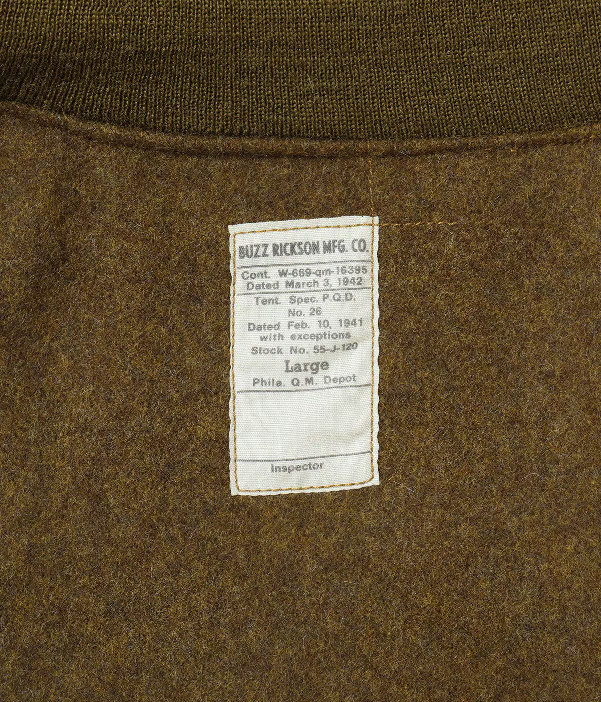 Type TANKERS SLASH POCKET “BUZZ RICKSON MFG. CO.” BR15755