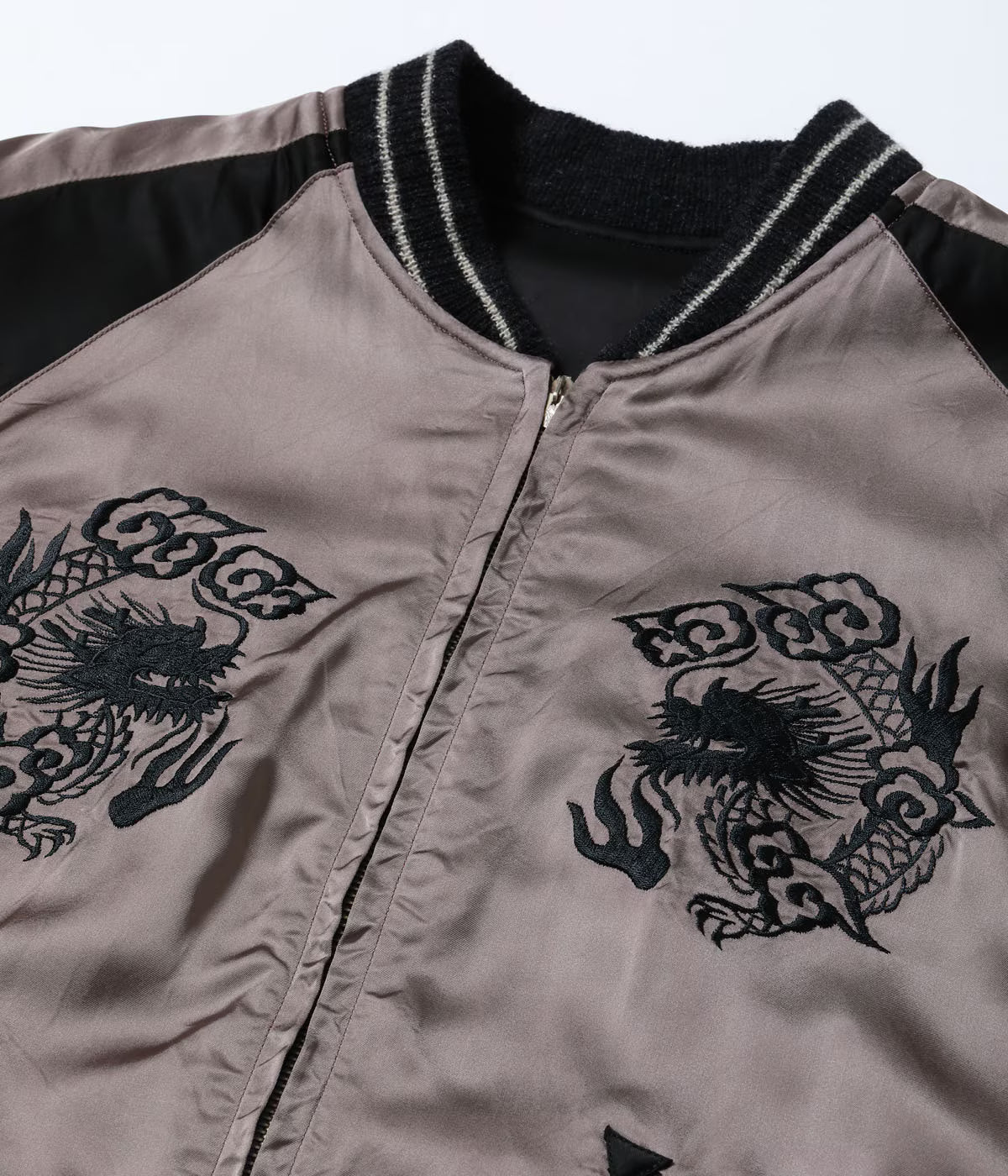 Late 1940s Style Acetate Souvenir Jacket KOSHO & CO. Special Edition “WHITE TIGER” × “JAPAN MAP” TT15912-119