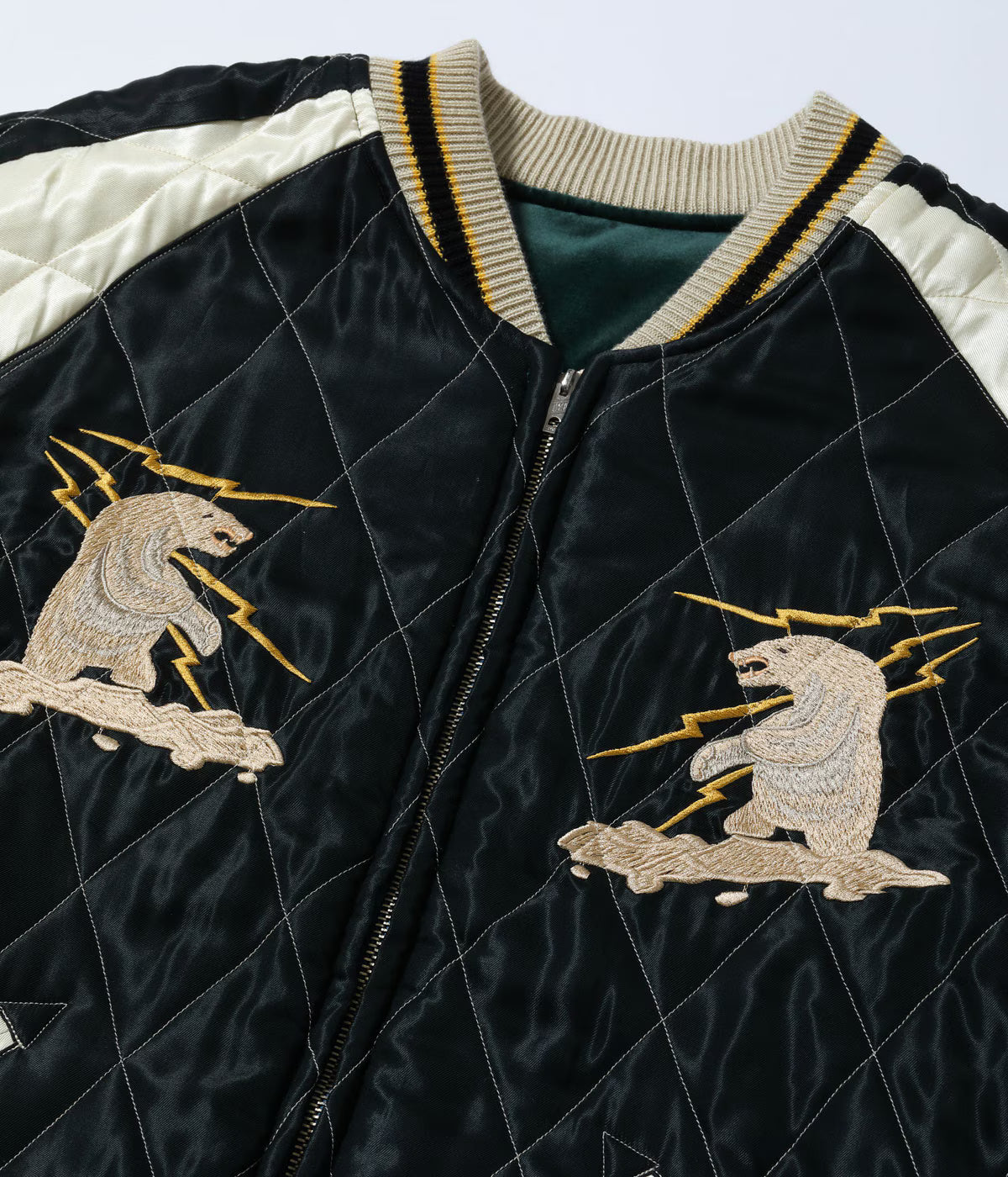 Late 1950s Style Velveteen Souvenir Jacket “POLAR BEAR” × “ALASKA MAP”TT15974-145