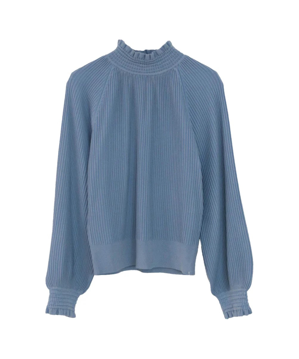 rayon nylon ripple 2way blouse knit