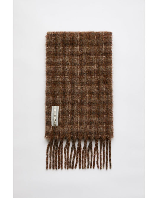 ESTATE SCARF  BROWN CHECK