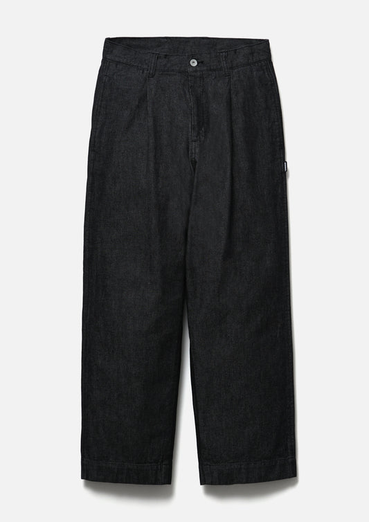 DENIM TUCK PANTS
