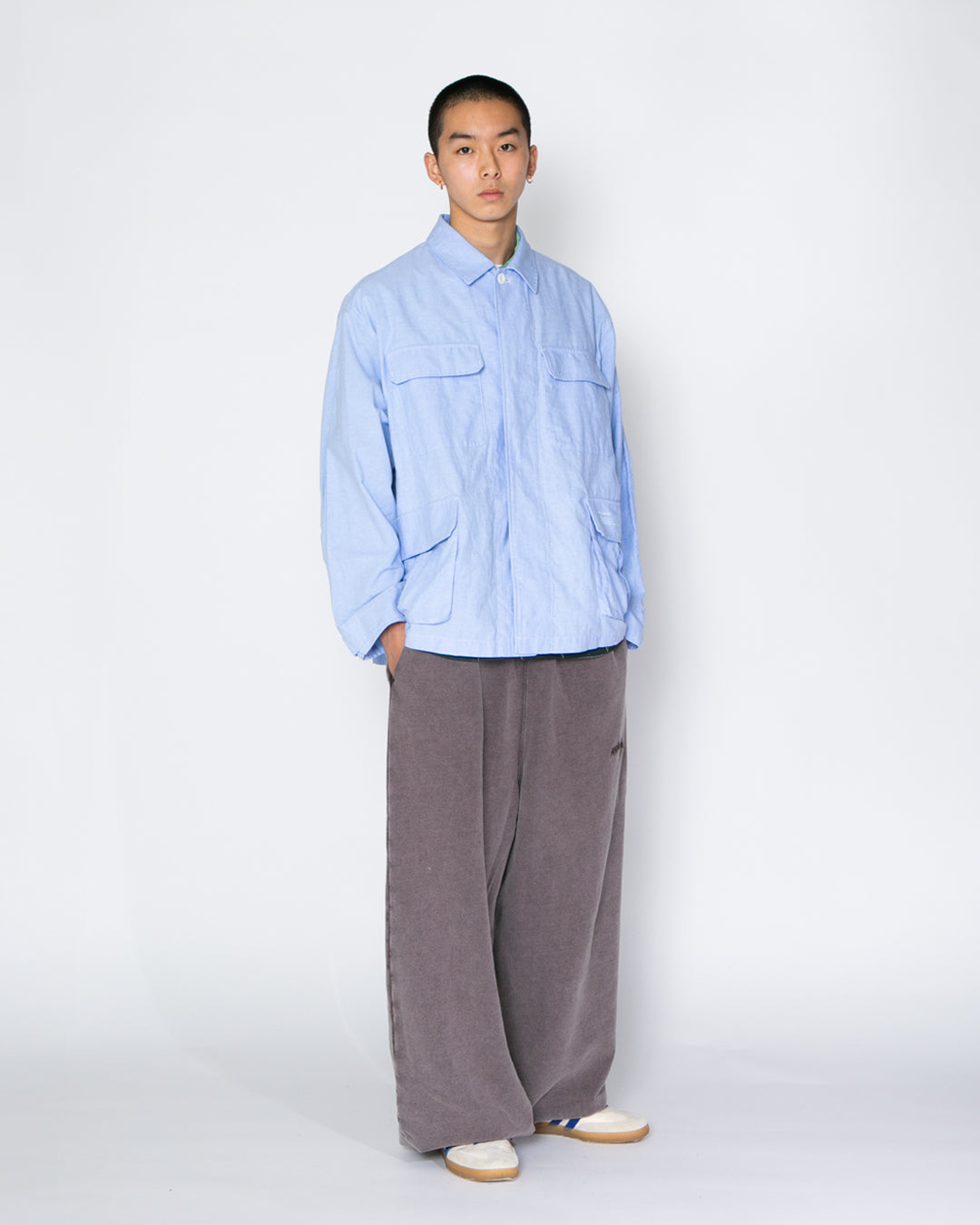 Powder-Dye Wide Sweat Pants