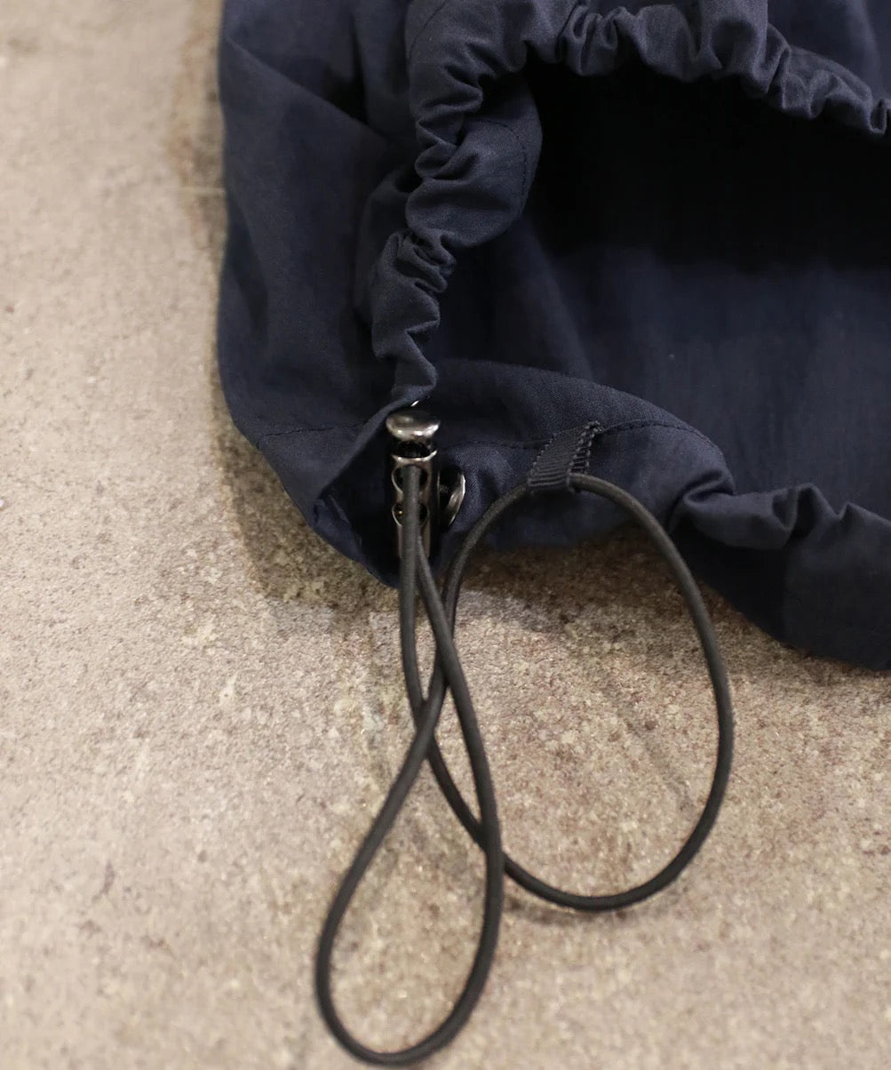 shirring gather embroidery midi-blouson