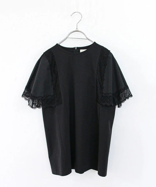 laced handkerchief sleeve cut-sew