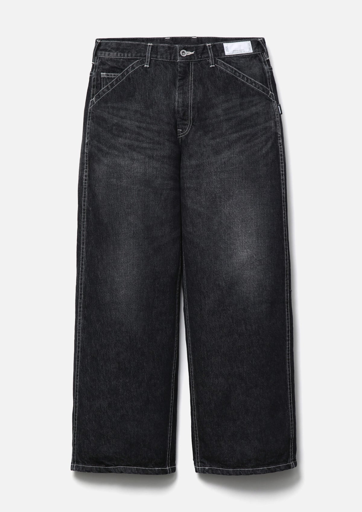 WASHED DENIM UTILITY PANTS