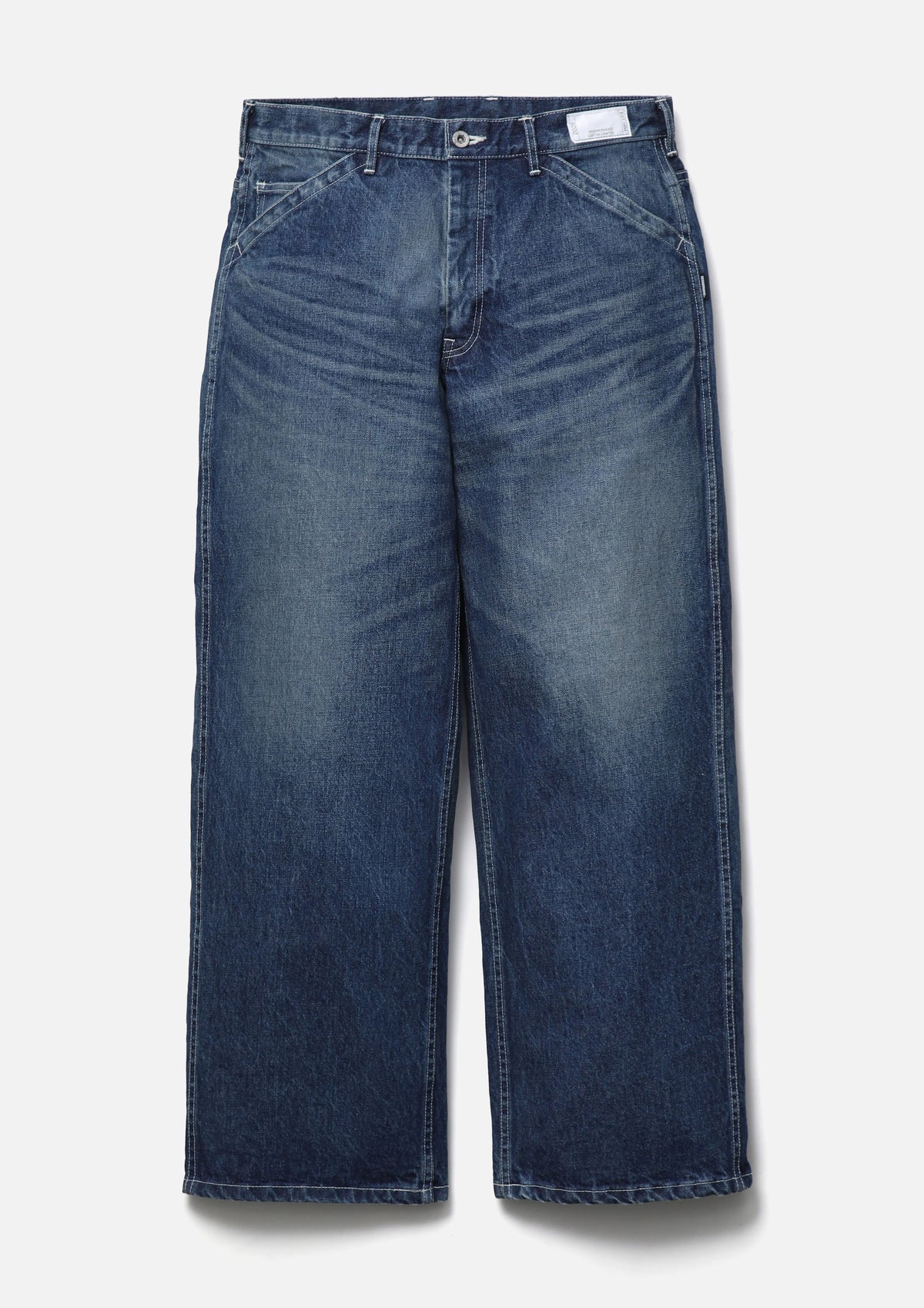 WASHED DENIM UTILITY PANTS