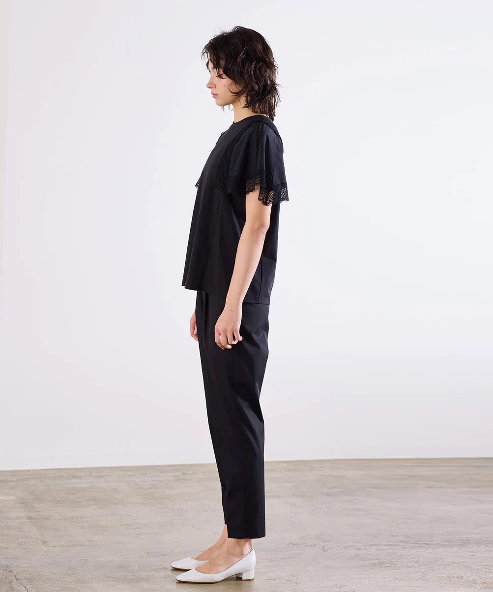laced handkerchief sleeve cut-sew