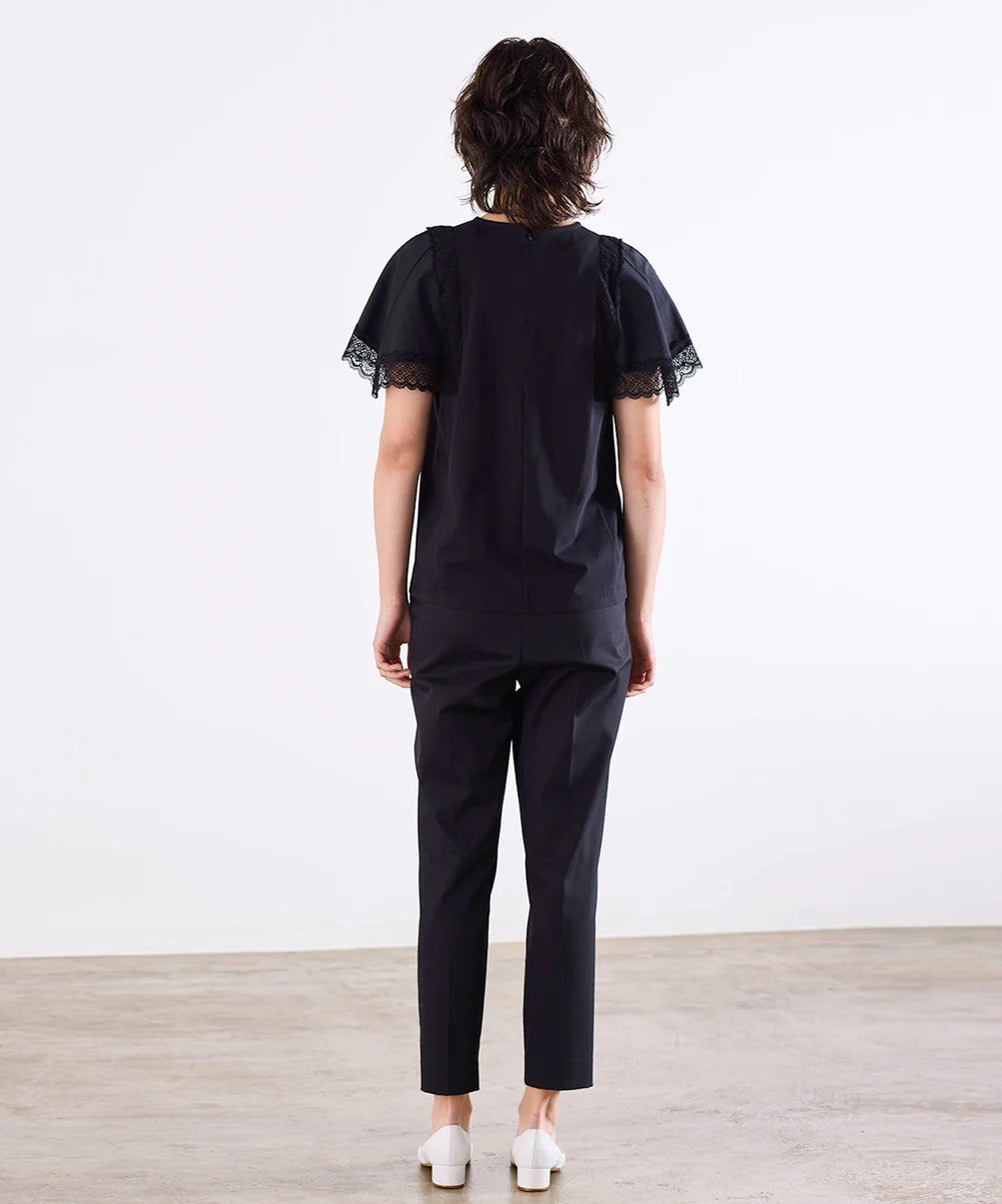 laced handkerchief sleeve cut-sew