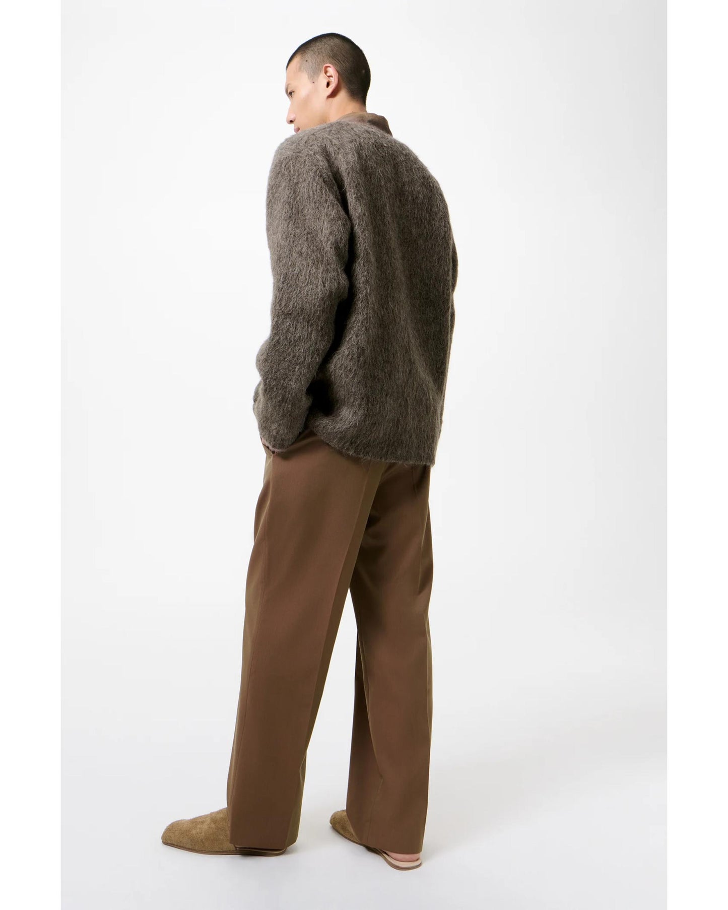 MOHAIR CARDIGAN  GRAY