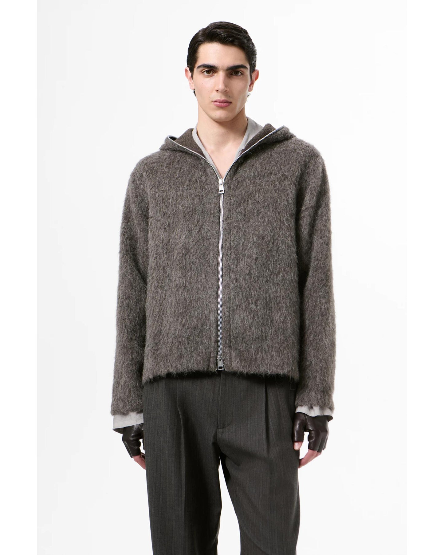 FULL ZIP HOOD  GRAY  2266FM