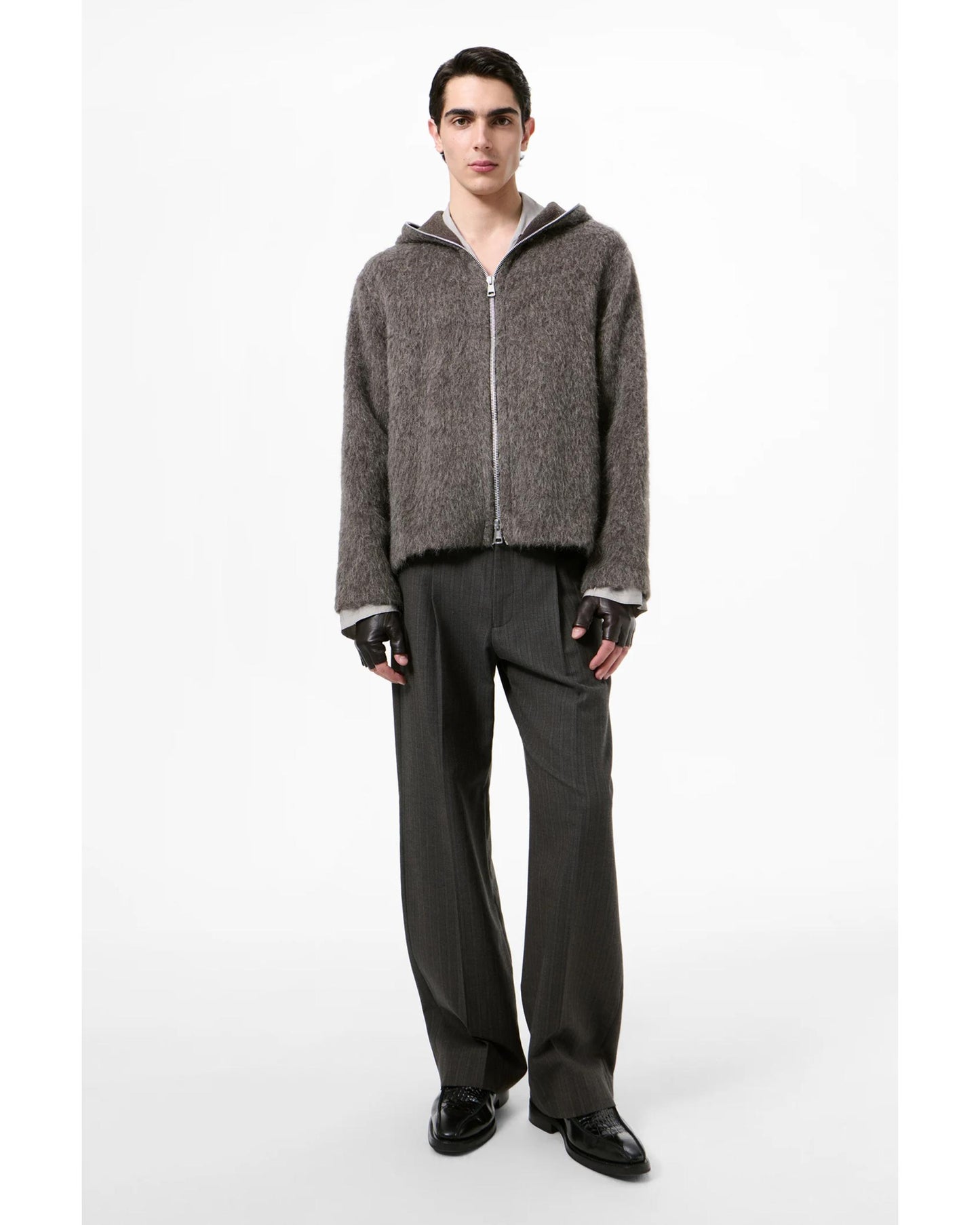 FULL ZIP HOOD  GRAY  2266FM