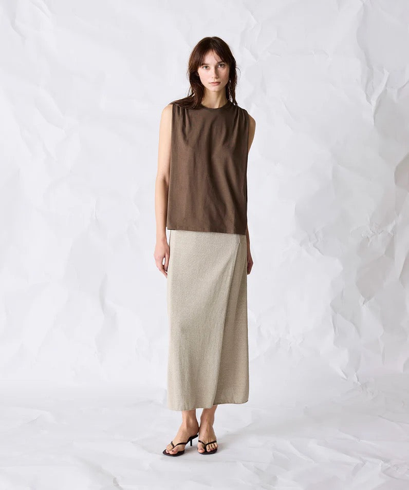 natural dye mint jersey sleeveless top