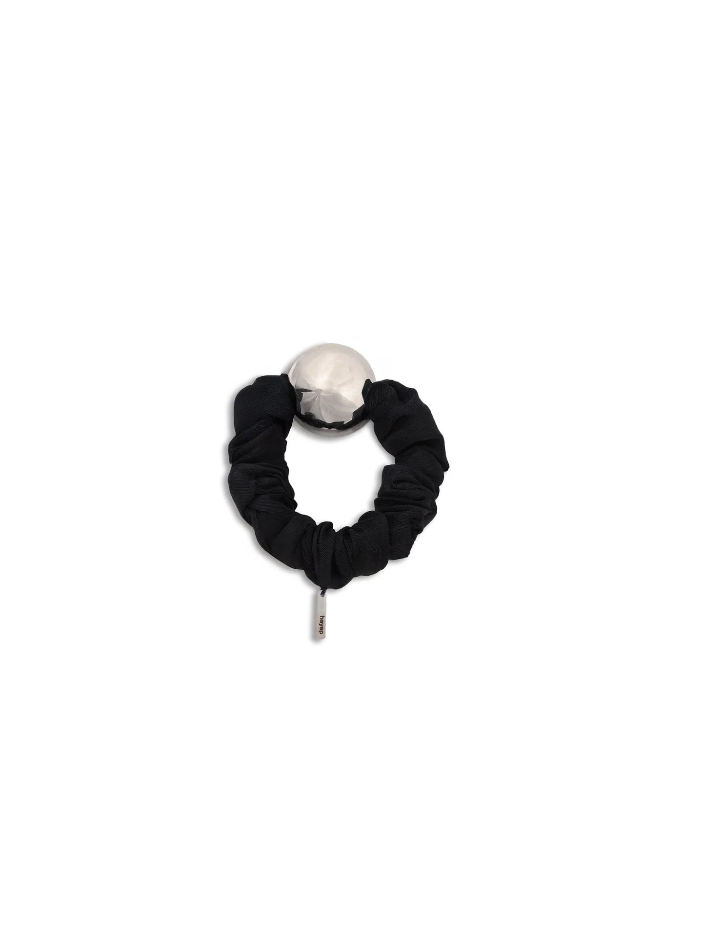 Medium Metal Ball Silk Scrunchie