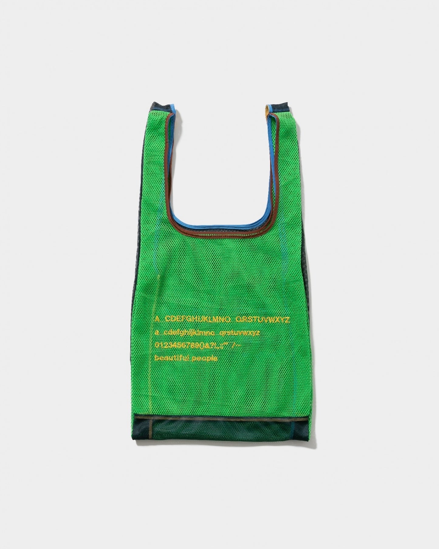 alphabet embroidely marche flip bag