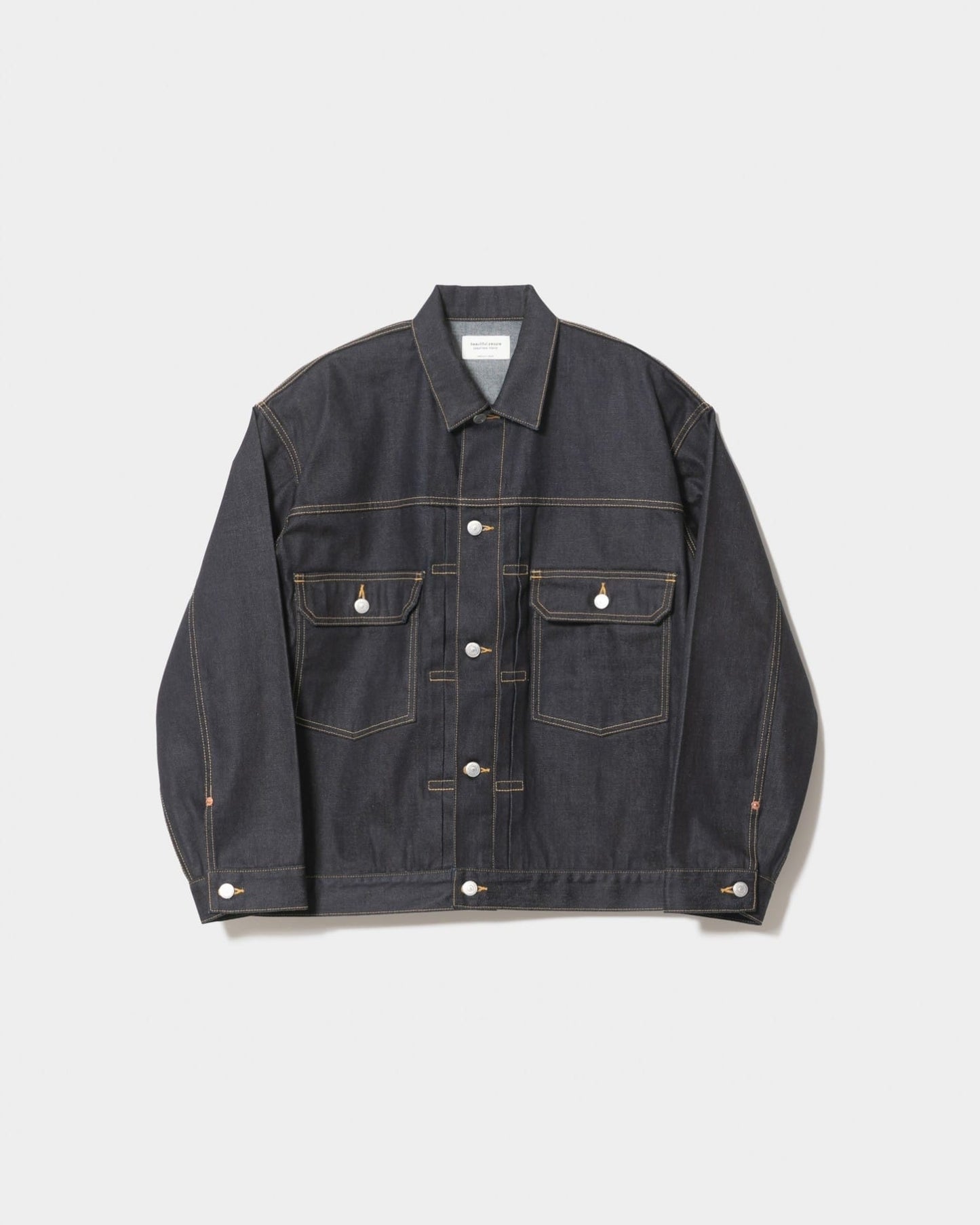 selvedge denim square big blouson