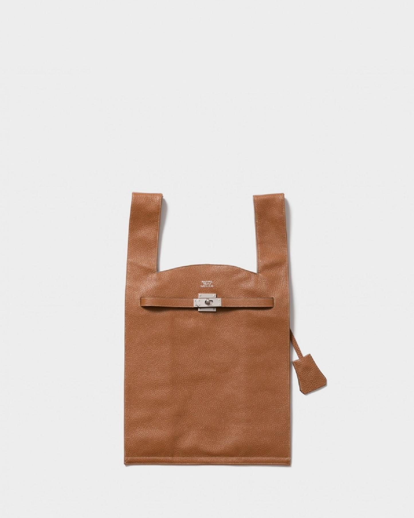 large market bag in shrink leather